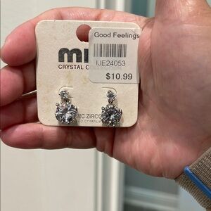 MIA Crystal Collection Sparkling Silver Earrings